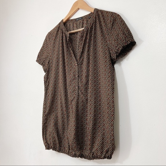 Marc O'Polo Floral Split Neck Button Down Peasant Blouse Size M - Picture 13 of 13